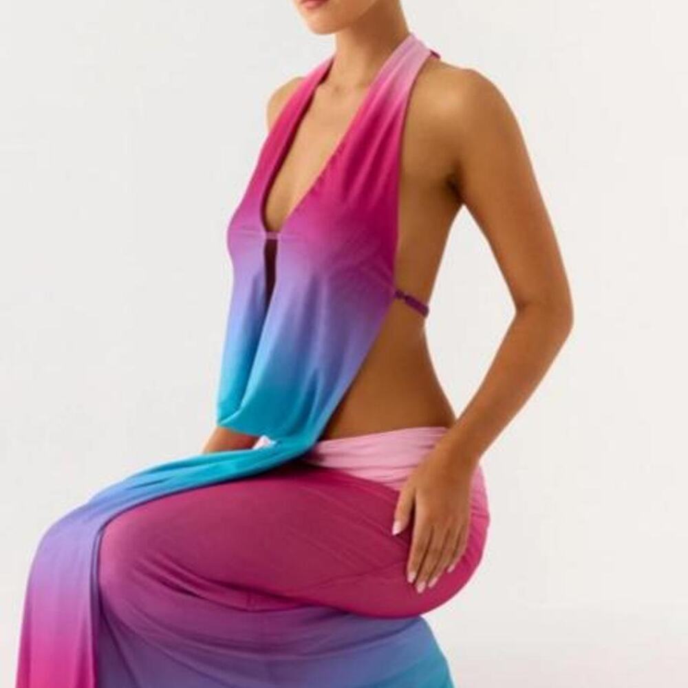 Peppermayo After Bloom Maxi Dress in Disco Ombre. Size 8 - Picture 5 of 6